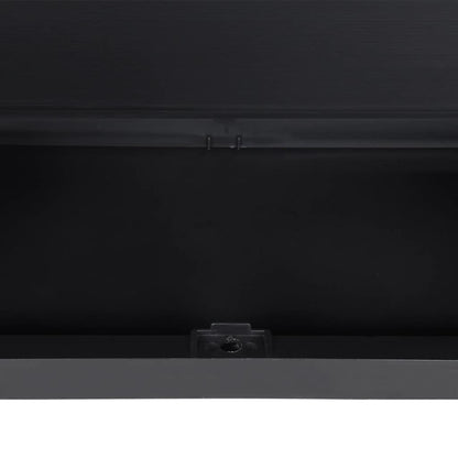 vidaXL Gartenschrank Grau und Schwarz 97x37x85 cm PP