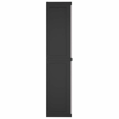 vidaXL Armoire de jardin gris et noir 97x37x165 cm PP