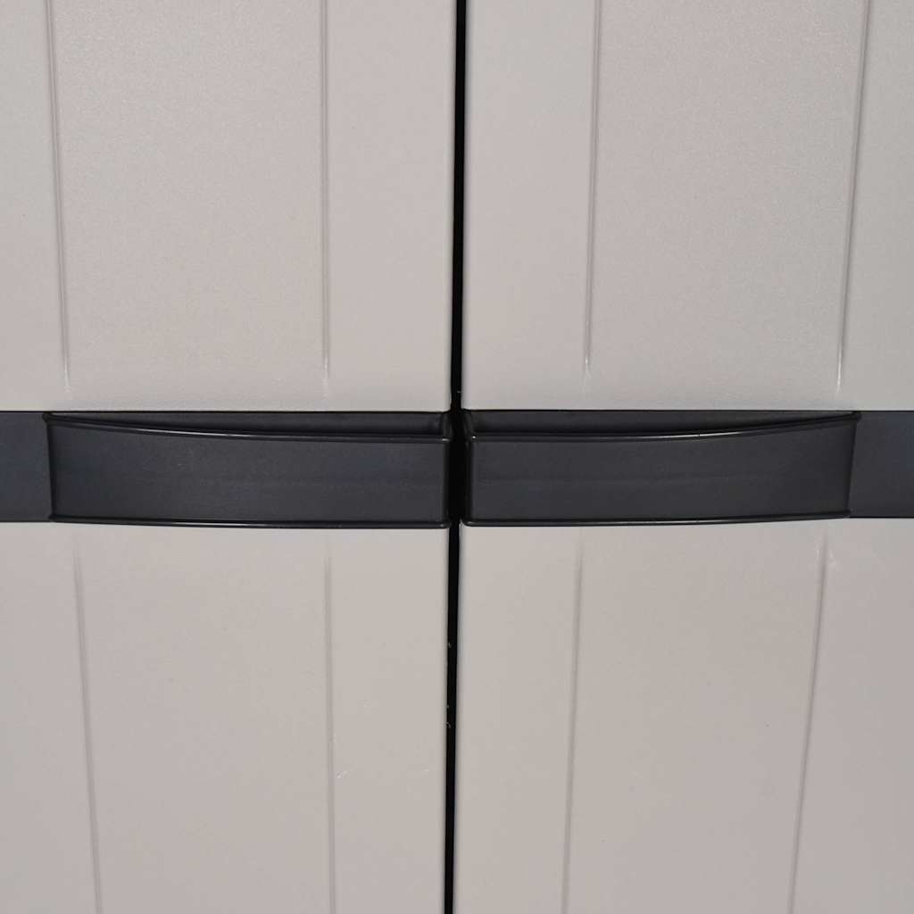 vidaXL Armoire de jardin gris et noir 97x37x165 cm PP