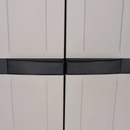 vidaXL Armoire de jardin gris et noir 97x37x165 cm PP
