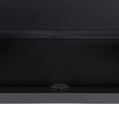 vidaXL Gartenschrank Schwarz 65x37x165 cm PP