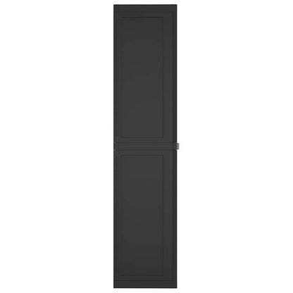 vidaXL Gartenschrank Schwarz 65x37x165 cm PP