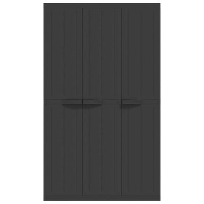 vidaXL Armoire de jardin Noir 97x37x165 cm PP