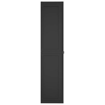vidaXL Armoire de jardin Noir 97x37x165 cm PP