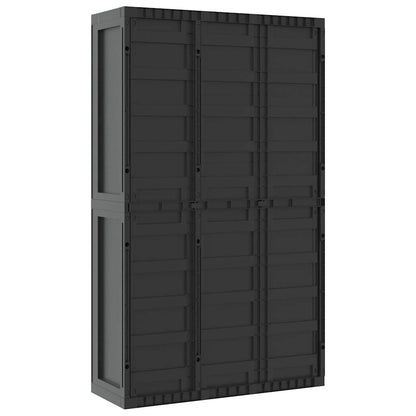 vidaXL Armoire de jardin Noir 97x37x165 cm PP