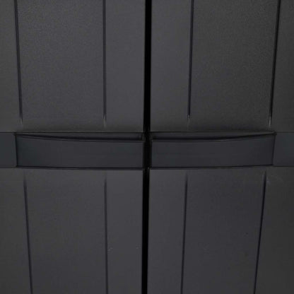 vidaXL Armoire de jardin Noir 97x37x165 cm PP
