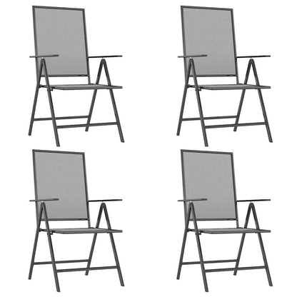 vidaXL Ensemble de salle à manger de jardin 5 pcs Acier anthracite