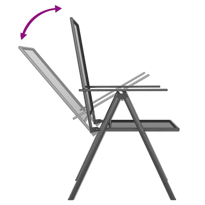 vidaXL Ensemble de salle à manger de jardin 5 pcs Acier anthracite