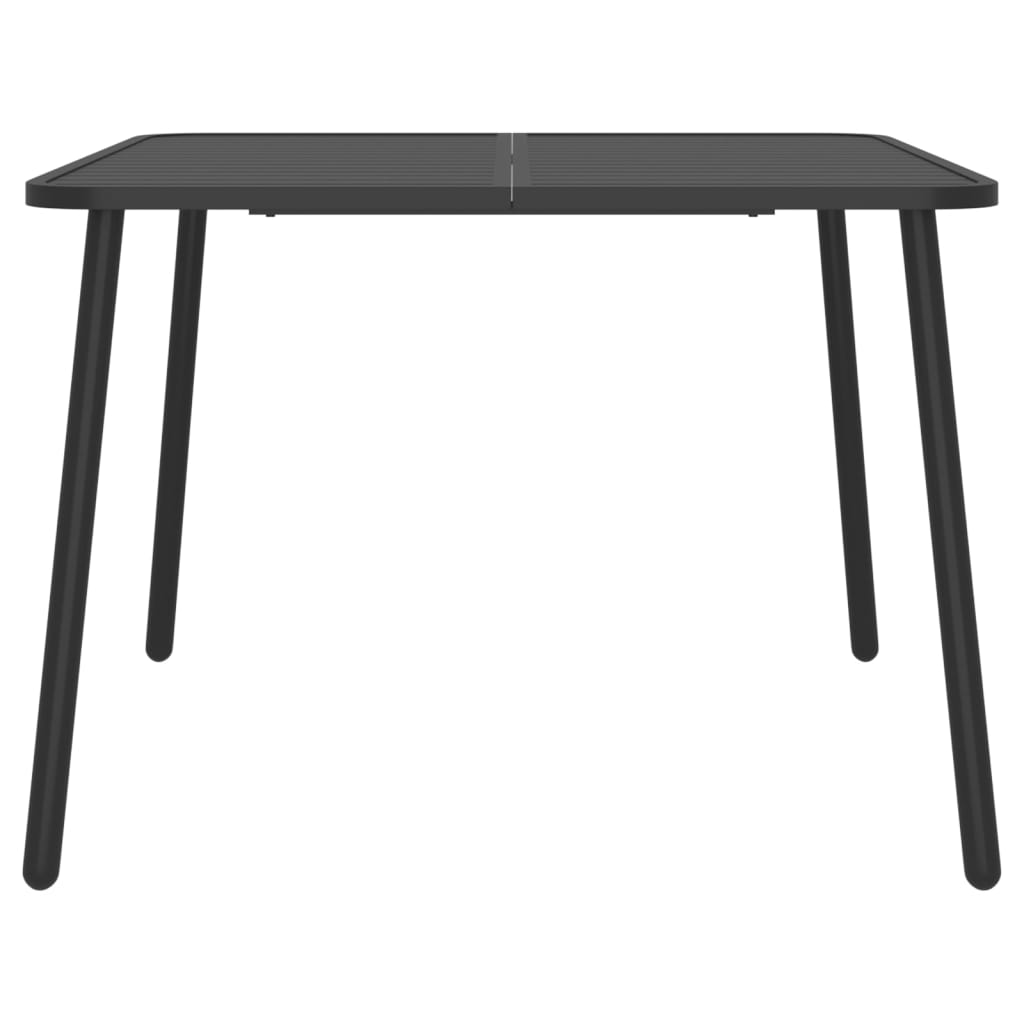 vidaXL Ensemble de salle à manger de jardin 5 pcs Acier anthracite