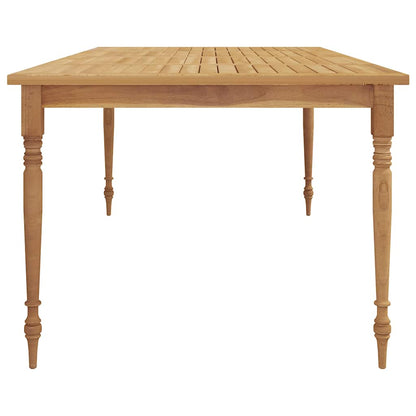 vidaXL Batavia-Tisch 200x100x75 cm Massivholz Teak