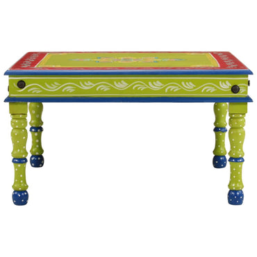 vidaXL Couchtisch Grün Handbemalt Massivholz Mango