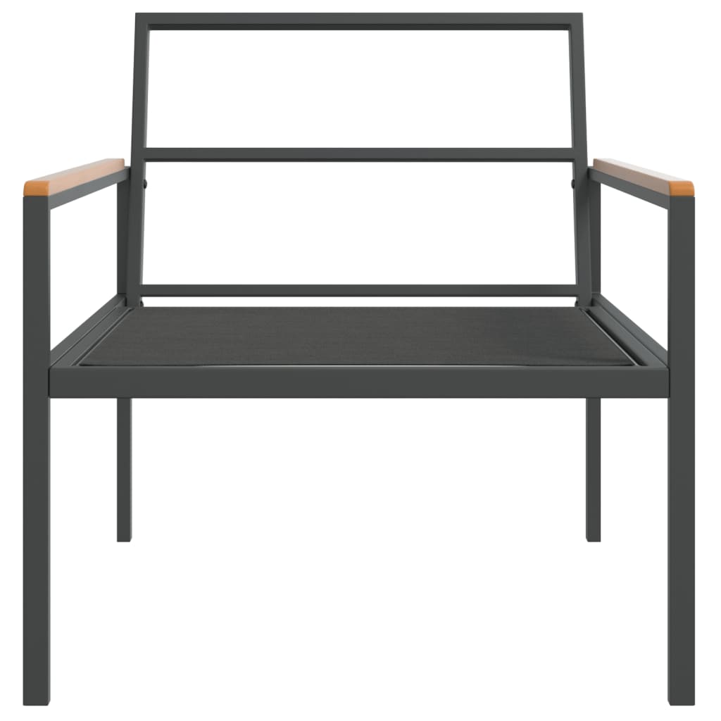 vidaXL Salon de jardin 4 pcs avec coussins anthracite acier