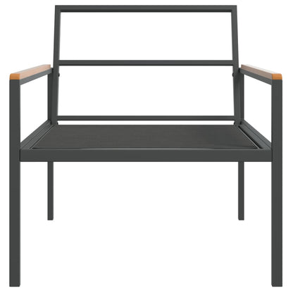 vidaXL Salon de jardin 4 pcs avec coussins anthracite acier