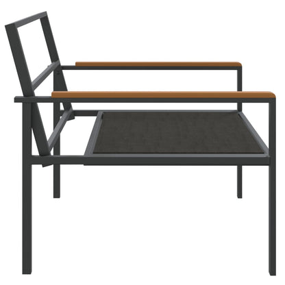 vidaXL Salon de jardin 4 pcs avec coussins anthracite acier
