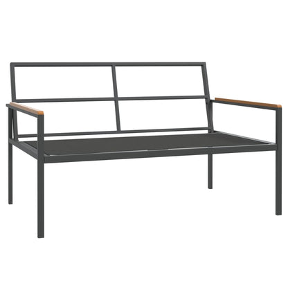 vidaXL Salon de jardin 4 pcs avec coussins anthracite acier