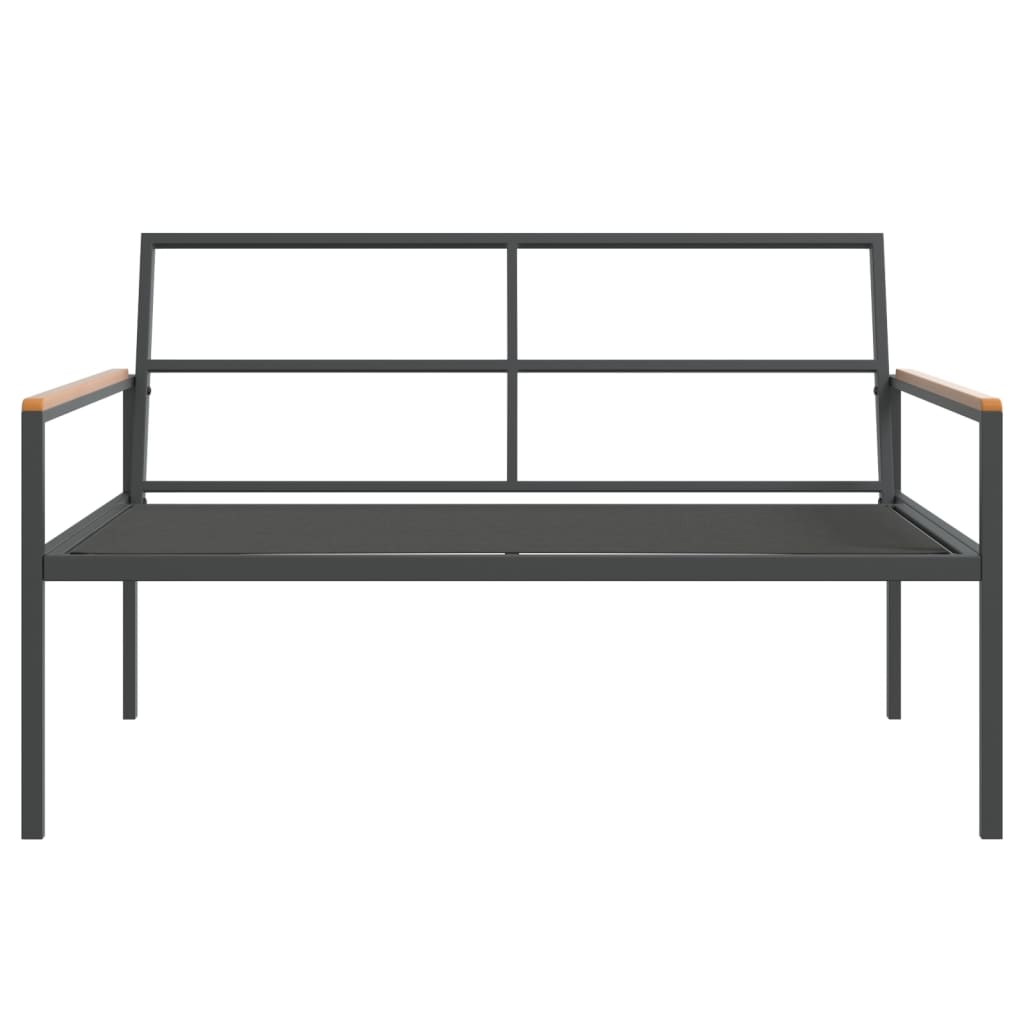 vidaXL Salon de jardin 4 pcs avec coussins anthracite acier
