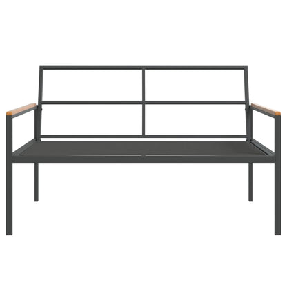 vidaXL Salon de jardin 4 pcs avec coussins anthracite acier