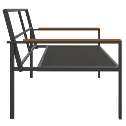 vidaXL Salon de jardin 4 pcs avec coussins anthracite acier
