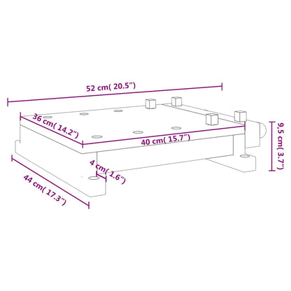 vidaXL Werkbankplatte mit Schraubstock 52x44x9,5 cm Massivholz Akazie