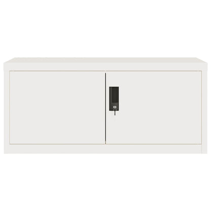 vidaXL Aktenschrank Weiß 90x40x130 cm Stahl