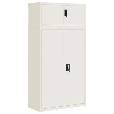 vidaXL Aktenschrank Weiß 90x40x180 cm Stahl