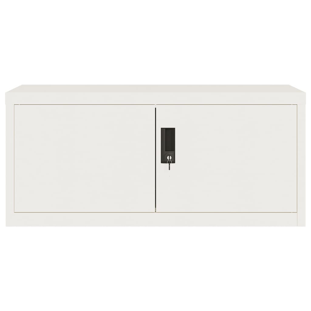 vidaXL Aktenschrank Weiß 90x40x180 cm Stahl