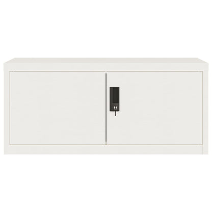 vidaXL Aktenschrank Weiß 90x40x180 cm Stahl
