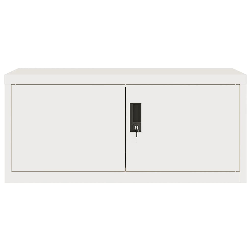vidaXL Aktenschrank Weiß 90x40x220 cm Stahl