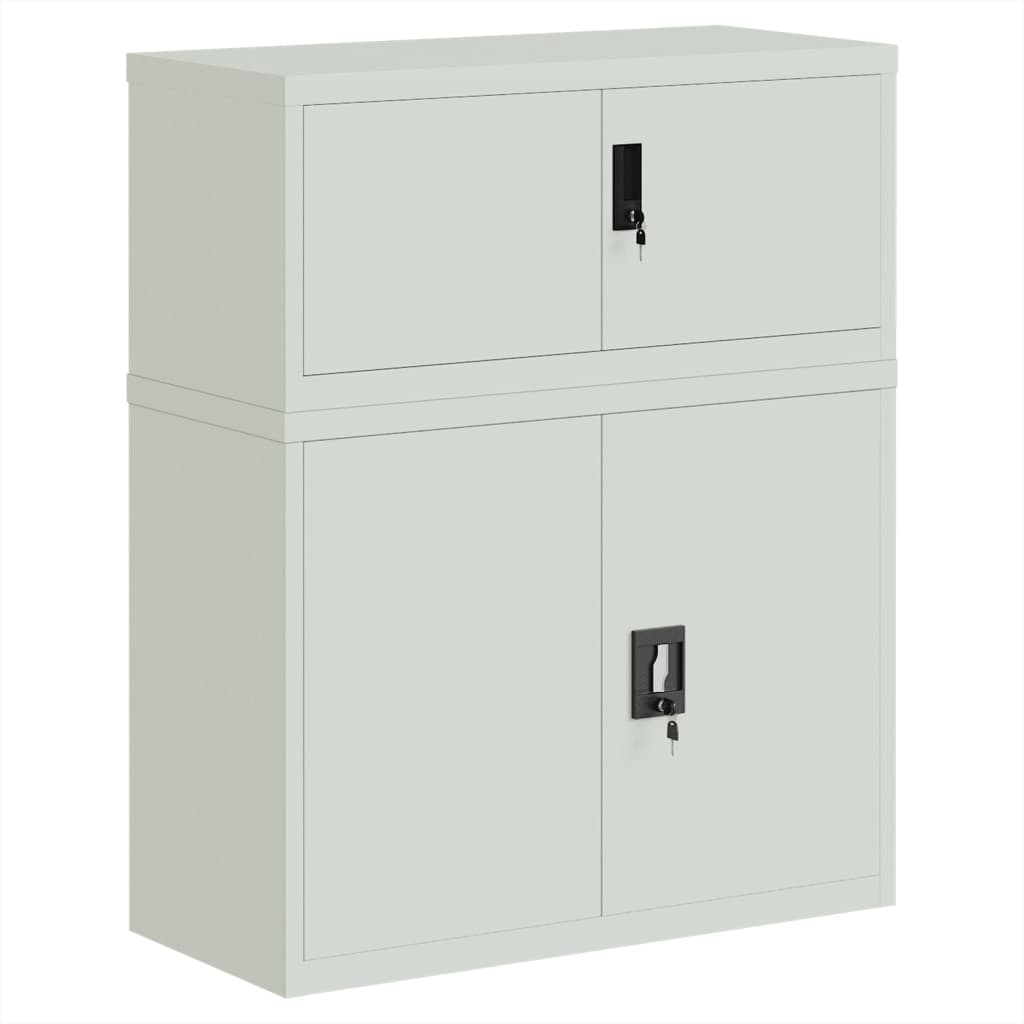 vidaXL Classeur Gris clair 90x40x110 cm Acier