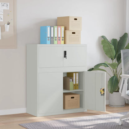 vidaXL Classeur Gris clair 90x40x110 cm Acier
