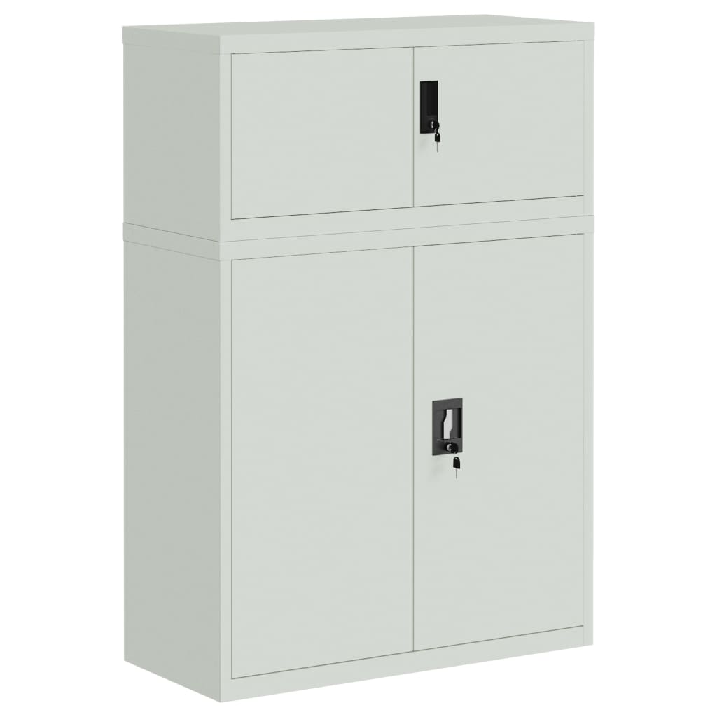 vidaXL Classeur Gris clair 90x40x130 cm Acier