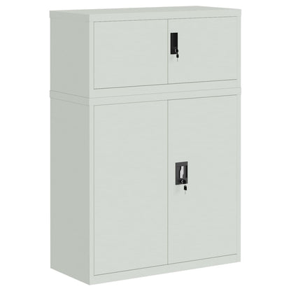 vidaXL Classeur Gris clair 90x40x130 cm Acier