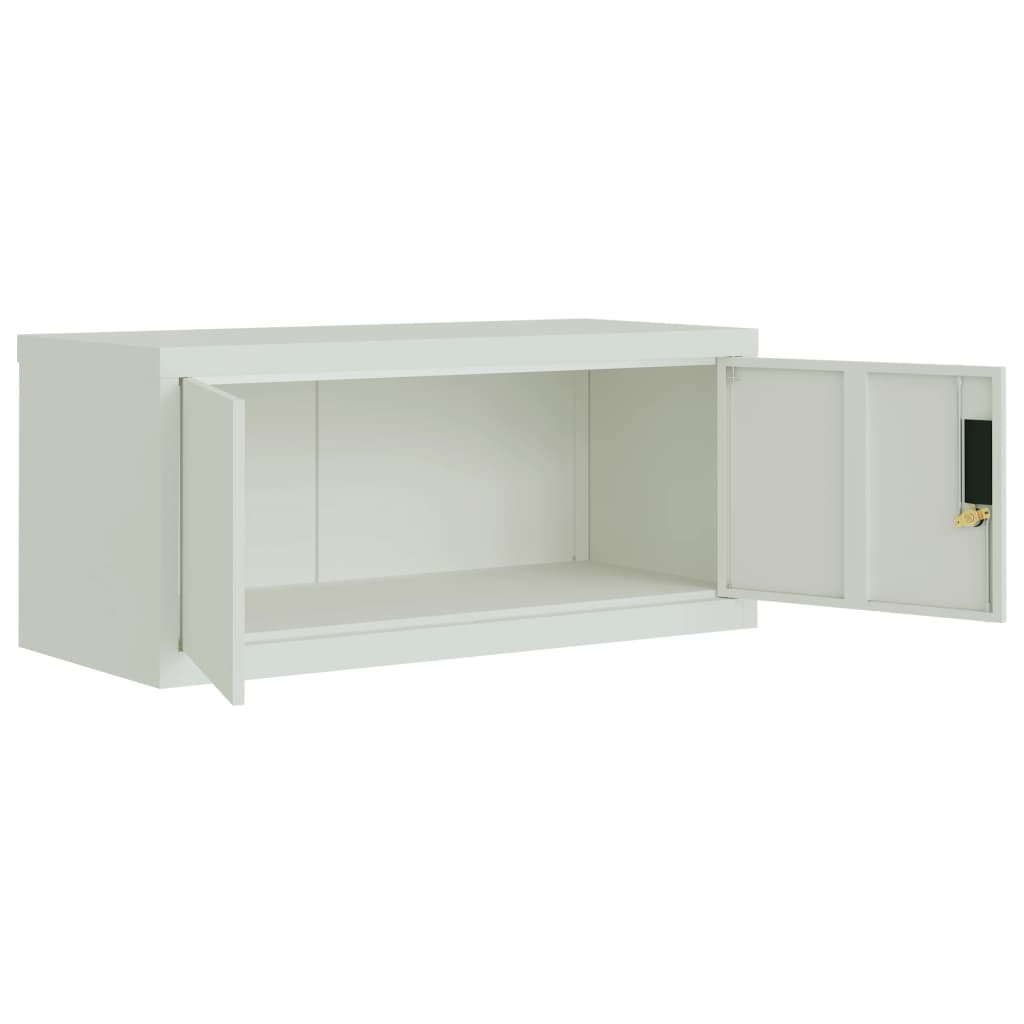 vidaXL Classeur Gris clair 90x40x130 cm Acier