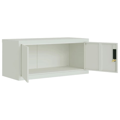vidaXL Classeur Gris clair 90x40x130 cm Acier