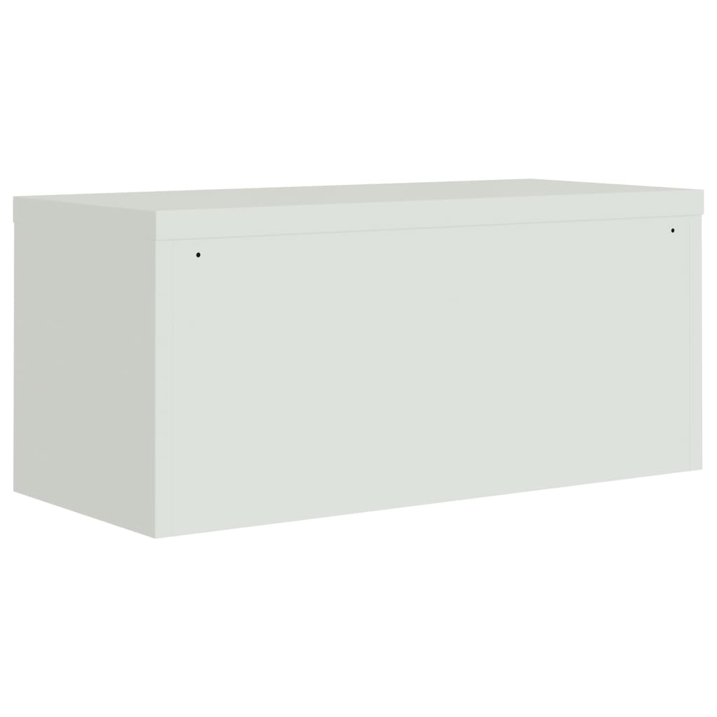 vidaXL Classeur Gris clair 90x40x130 cm Acier