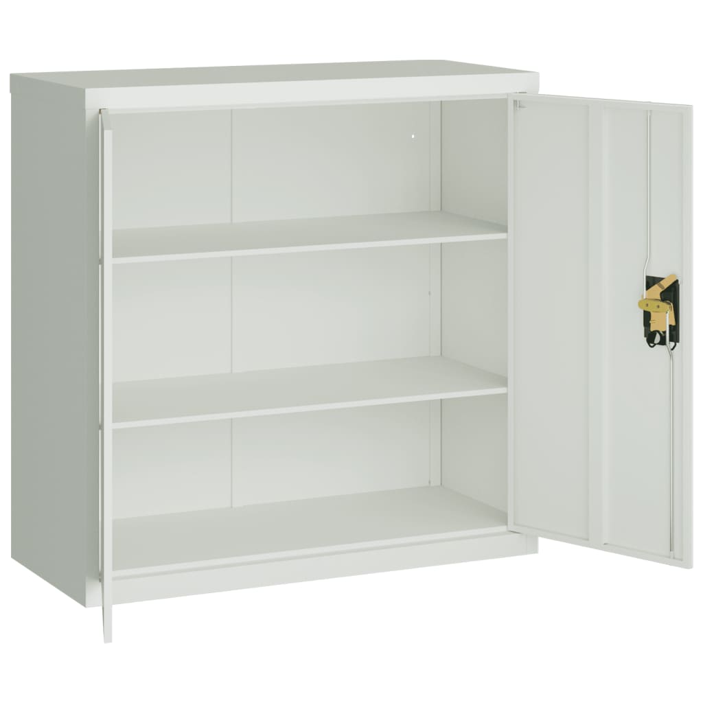 vidaXL Classeur Gris clair 90x40x130 cm Acier