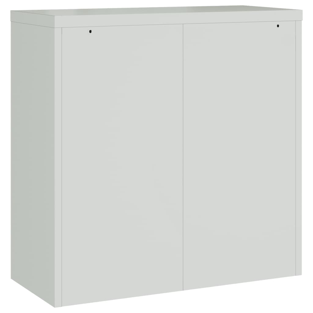 vidaXL Classeur Gris clair 90x40x130 cm Acier