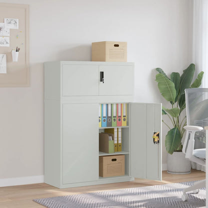 vidaXL Classeur Gris clair 90x40x130 cm Acier