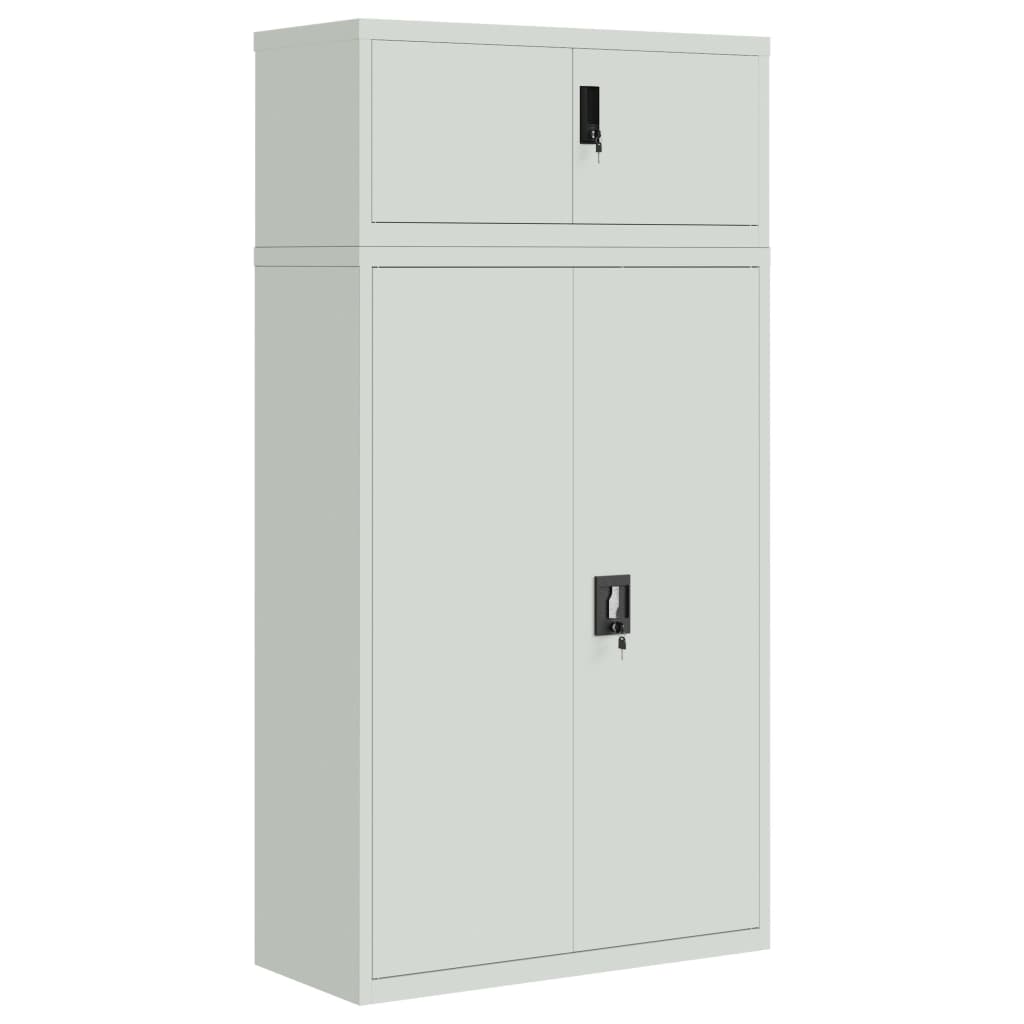 vidaXL Armoire de classement Gris clair 90x40x180 cm Acier