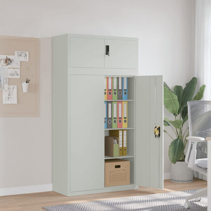 vidaXL Armoire de classement Gris clair 90x40x180 cm Acier