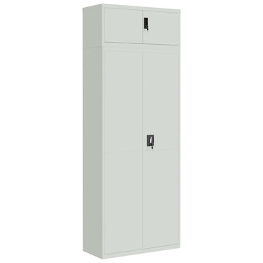 vidaXL Aktenschrank Hellgrau 90x40x240 cm Stahl