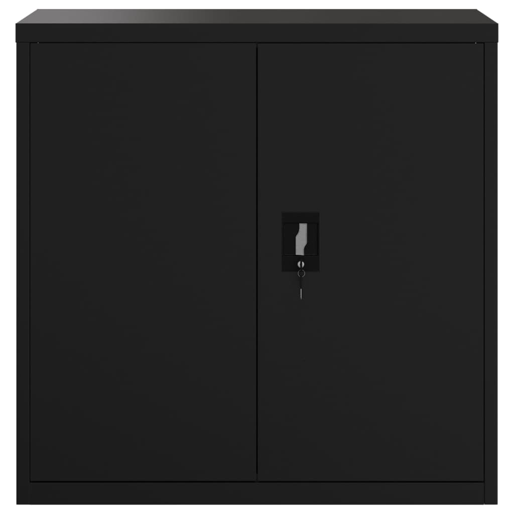 vidaXL Aktenschrank Schwarz 90x40x130 cm Stahl