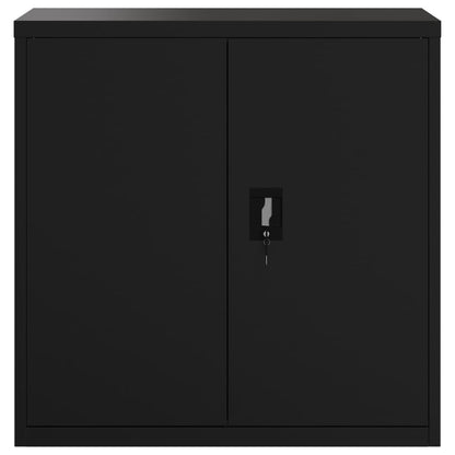 vidaXL Aktenschrank Schwarz 90x40x130 cm Stahl