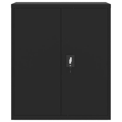 vidaXL Aktenschrank Schwarz 90x40x145 cm Stahl