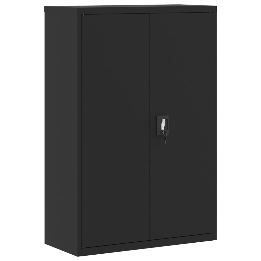 vidaXL Aktenschrank Schwarz 90x40x180 cm Stahl
