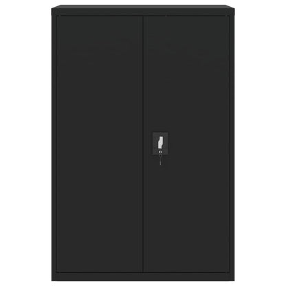 vidaXL Aktenschrank Schwarz 90x40x180 cm Stahl