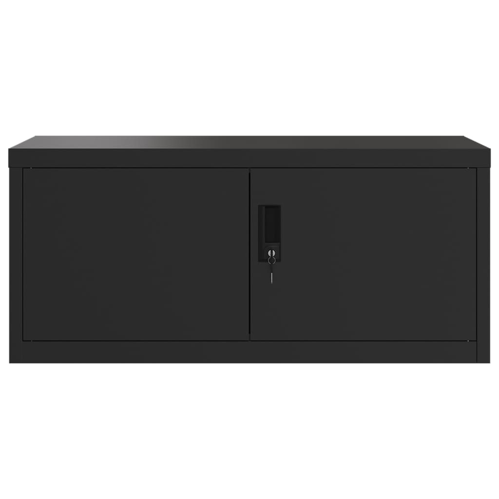 vidaXL Aktenschrank Schwarz 90x40x220 cm Stahl
