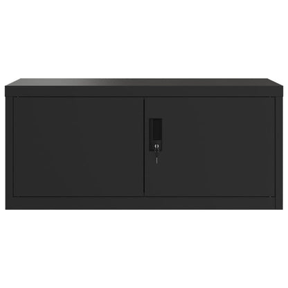 vidaXL Aktenschrank Schwarz 90x40x240 cm Stahl