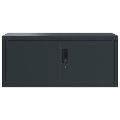 vidaXL Aktenschrank Anthrazit 90x40x130 cm Stahl
