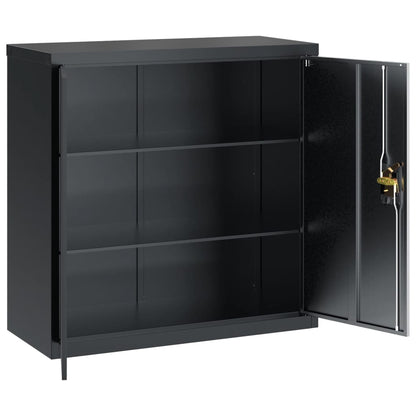 vidaXL Aktenschrank Anthrazit 90x40x130 cm Stahl